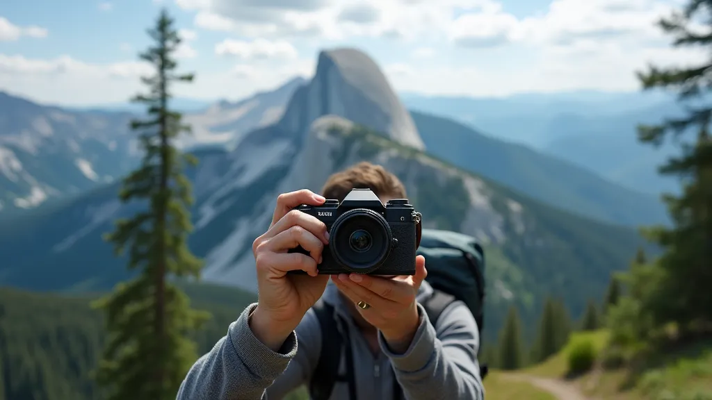 Hiker with a camera
