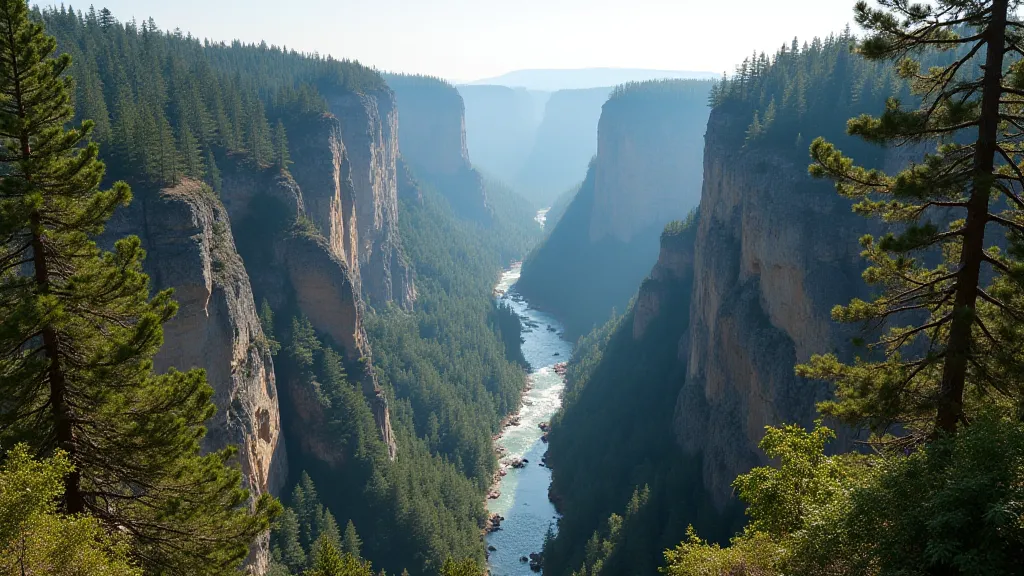 View of the Pine Creek Gorge from a hiking trail.