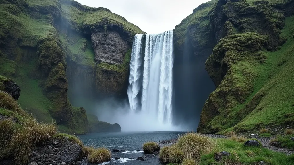 Waterfall with foreground interest