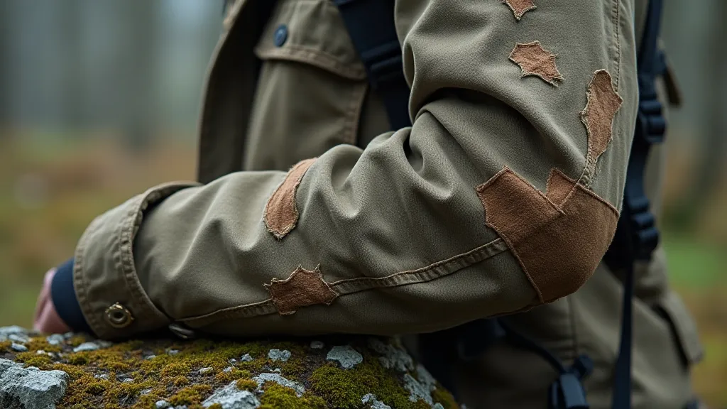 Worn canvas hiking jacket
